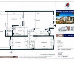 Appartement 3 pi&egrave;ce(s)  64 m2